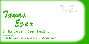 tamas ezer business card